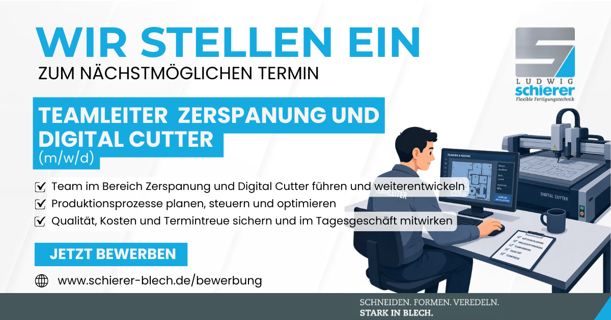 Fachkraft / Teamleiter (m/w/d) Zerspanung & Digital Cutter Image